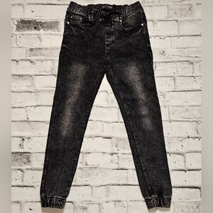 Zoo York Acid Wash Denim Joggers High Rise Skinny Black Jeans Size Small